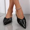 Puntige Platte Pantoffels Schoenen Dames Mode Schoenen Zomer Mules Sandalen 2026 Jurk Geplooide Slingback Slides Nieuwe Dames Slippers