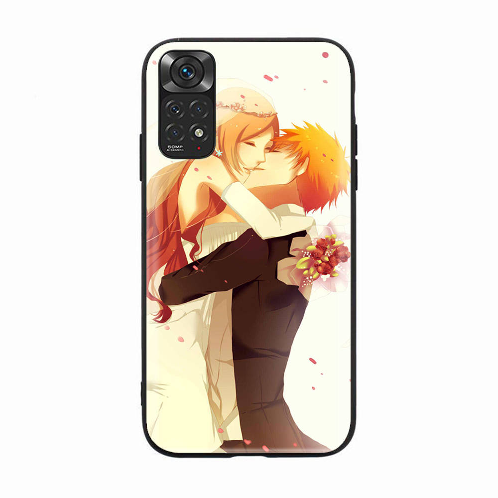 

Чехол D-35 Bleach Black Sofe для iPhone 16 15 Plus 14 13 Mini 12 11 Pro 8 6 6S SE 5 XR XS Max Realme C30 C33 C32 9I VIVO V29 V27 V23 Y36 VIVO V23E 5G арлекин