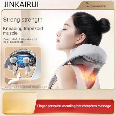 Neck Massager For Pain Relief Rechargeable Trapezius Muscle Kneading  Shoulder Cervical Spine Multifunction Body Home Massagers