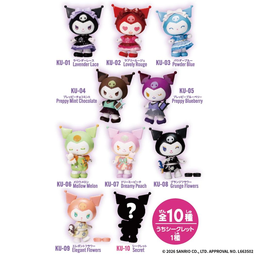 Kawaii Closet KUROMI doos bevat 9 Aanbevolen 6 jaar en ouder Sanrio Karakters [Bandai] vol.1 (1 stuks) leeftijd