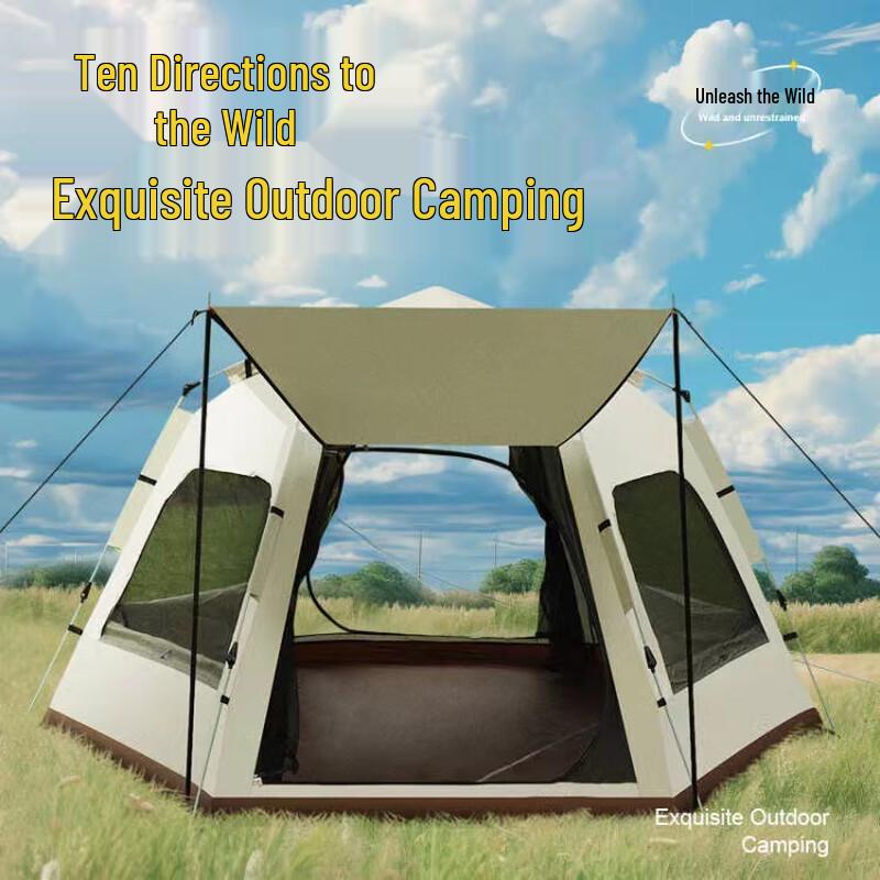 Fully Automatic Hexagonal Family Camping Tent