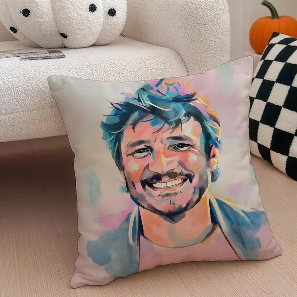 Hot Actor P-Pedro Pascal Cushion Cover Linen Pillow Case Soft Breathable Protective Couch Room Decoration
