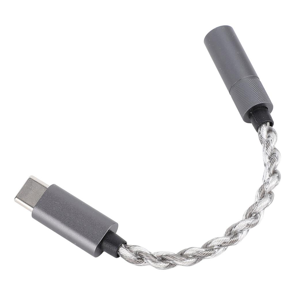 Portable Digital Sound Decoding Cable Type C To 3.5mm Headphone Amplifier Adapter Cable 120mm