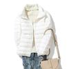 Neue Damen nahtlose integrierte Daunenjacke Winter Outdoor Stehkragen dünn große Größe kurze Jacke Kleidung