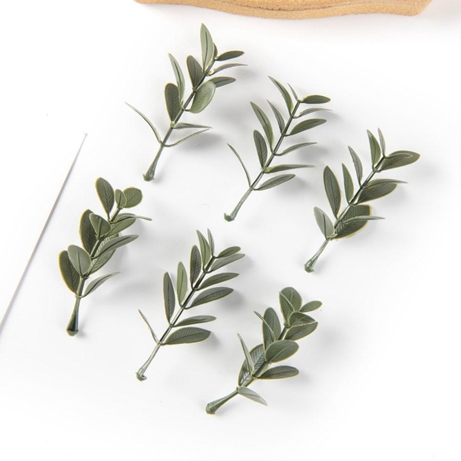 50/100pcs Artificial Plant Leaves Festival Party Wedding Home Decora Accessories Diy Candy Box Embroidered Clipping Stage props