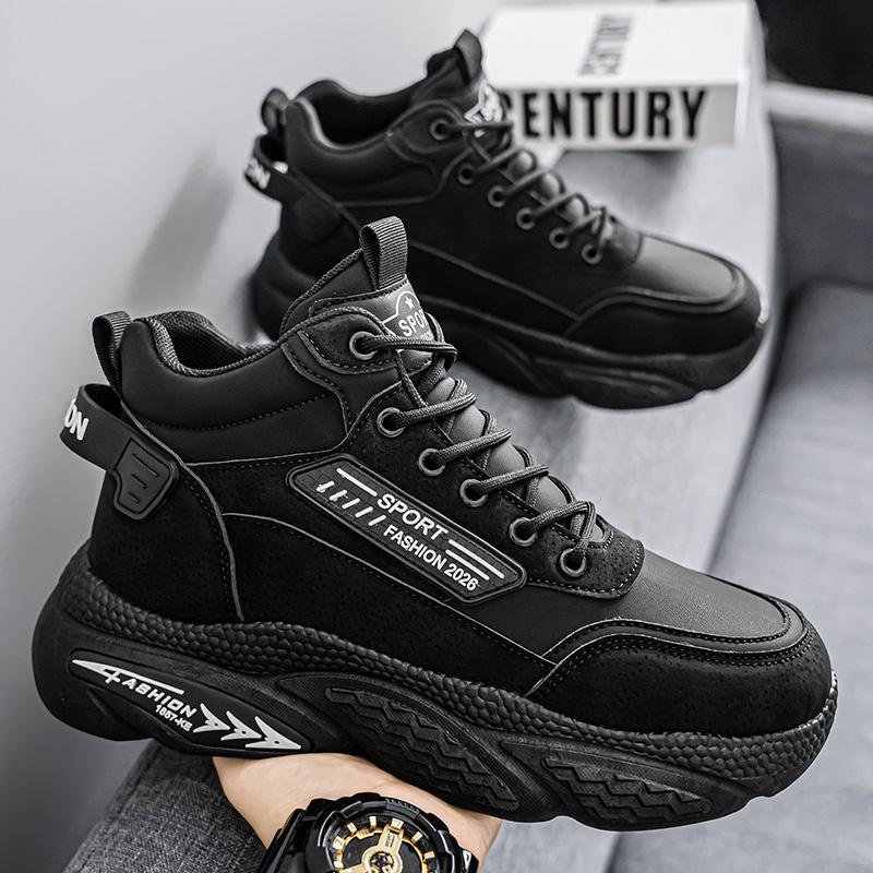 Fashion High Top Walking Sneakers Outdoor Men's Sport Shoes Breathable Lightweight Casual Shoes Anti Slip Athletic Jogging Shoes