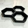 3PCS Wall-Mounted Wall Hanging Rack Small Geometric Storage Rack  Indoor Use