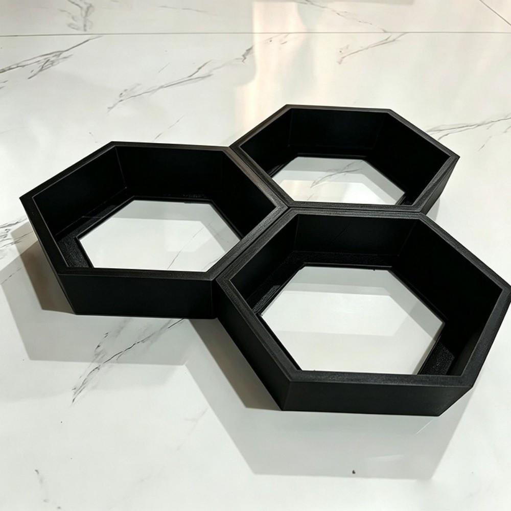 3PCS Wall-Mounted Wall Hanging Rack Small Geometric Storage Rack Indoor Use