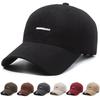 Women Men Cotton Baseball Cap With Embroidered Letters Adjustable Bend Brim Hat