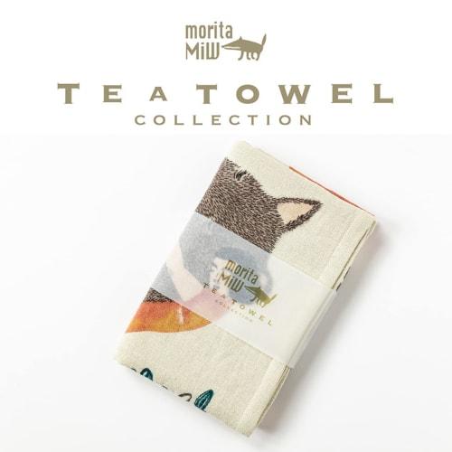 Kusunokibashi Monori [moritaMiW] Wolf Tea Towel "Usual Miracle" Blue [1-67961-21-B] Made in Japan