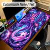 Astronaut Space Theme Personalized Mouse Pad Custom Name Text Non Slip Desk Pad For Laptop Office Desktop