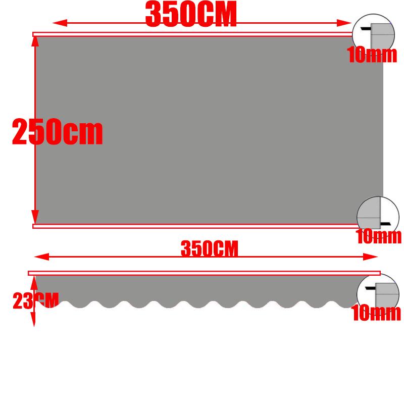 Tewango Custom Outdoor Awning Waterproof Fabric Store Curtain Balcony Canopy Cover UV Block Sunscreen Rain Tarp Strip Cloth