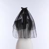 Dark Series Black Mesh Veil for Halloween Masquerade Party Bride Dress Up Wedding Veil for Parties Festival Props
