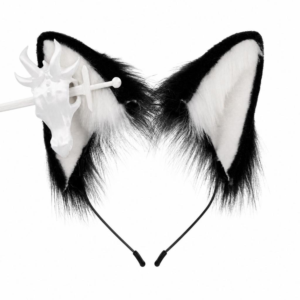 Furry Animal-Ear Costume Headband Soft Ear Hairband Cute