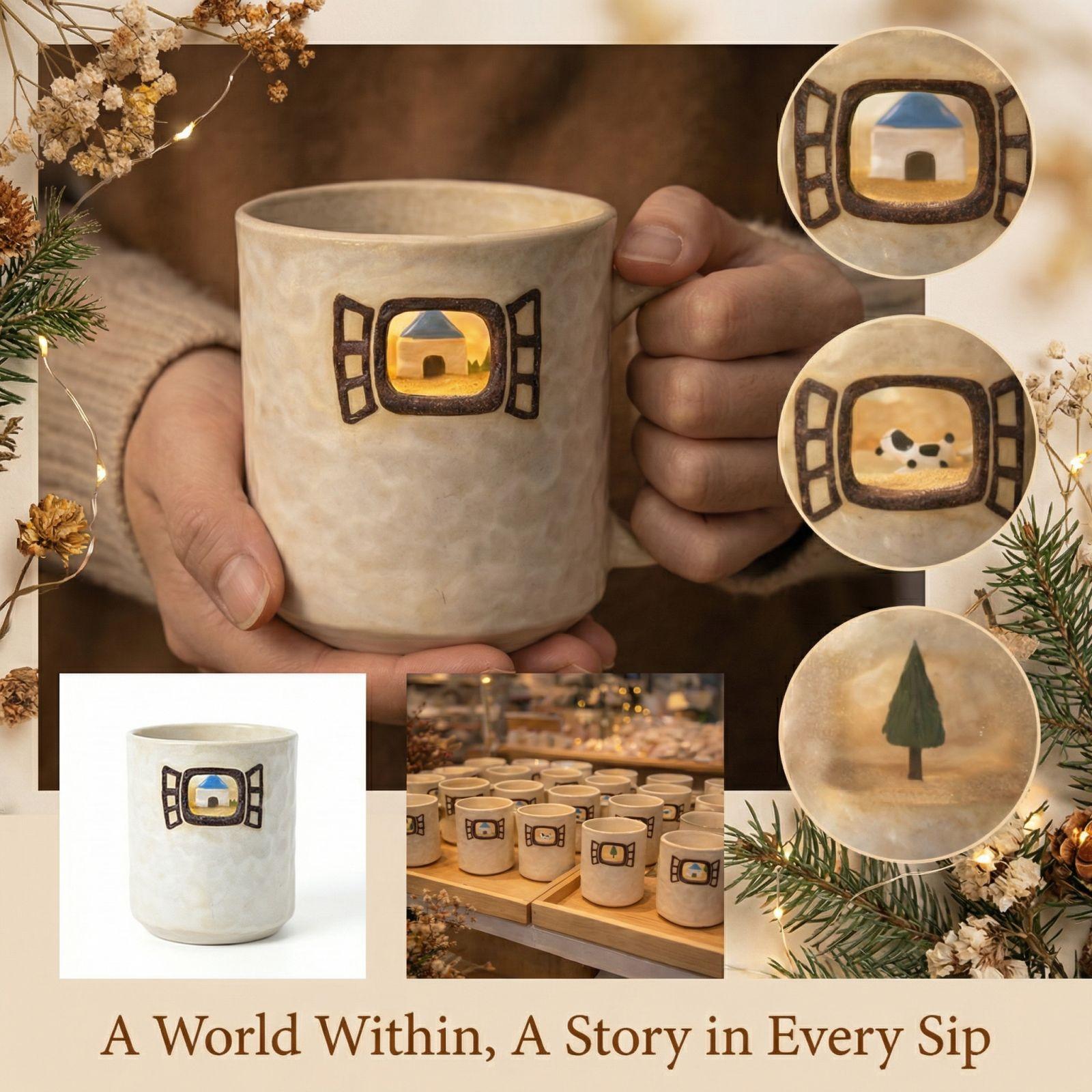 Window Mug A Hidden Miniature World Inside Every Cup One Size