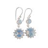 Milky Opal Gemstone 925 Sterling Silver Jewelry Drop/Dangle Women Earrings 1.80" EE-13-15