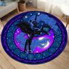Tappetino rotondo pony unicorno magico Tappeti rotondi unicorno cartone animato per soggiorno Camera da letto Sedia Tappetino rotondo Tappetino arcobaleno Tappeto per bambini Regalo