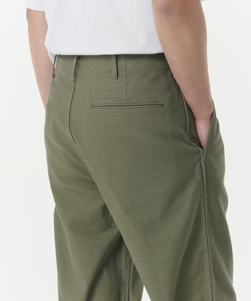 MUSINSA STANDARD Back Satin Officer Pants [Olive]