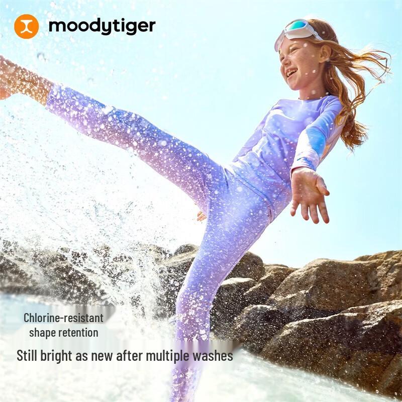 Moodytiger Girls' Long-Sleeve Two-Piece Swimwear