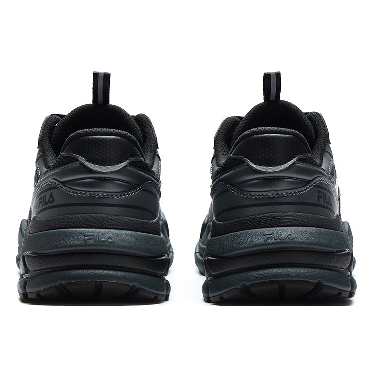 FILA Decoder Fashion Retro Fabric Synthetic Leather Low Top Casual Running Shoes Women sneaker Black Gray F12W312111FBD