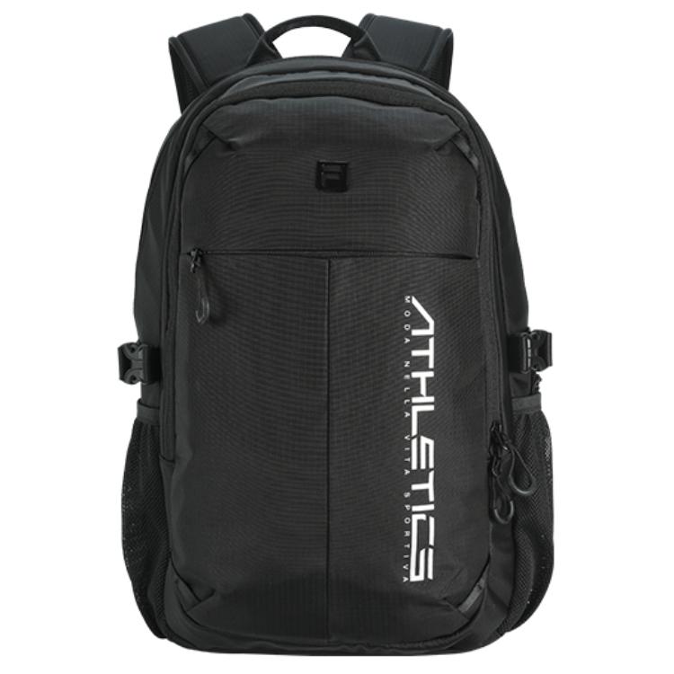 FILA Letter Print Zipper Closure Fabric Backpack Mini Unisex backpack A13M441106FKK Sandy Orange