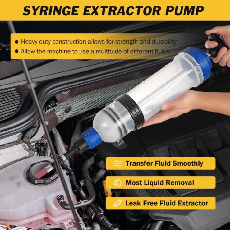 Ergonomic Hand Pump Fluid Extractor 1500ml Large Capacity for DIY Car Maintenance and Garage Use Oil Extraction Pump