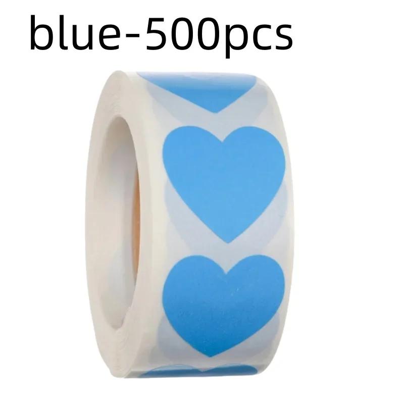 500Pcs Love Heart Stickers Roll Cute Heart Shaped Seal Labels for Scrapbooking Craft Birthday Party Gift Packaging Stationery