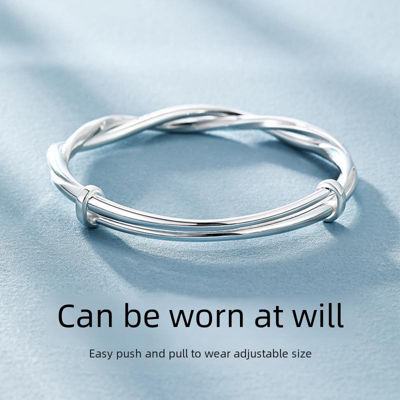 Ferris Wheel Möbius Sterling Silver Bracelet - Elegant, Fade-Resistant Jewelry for Women