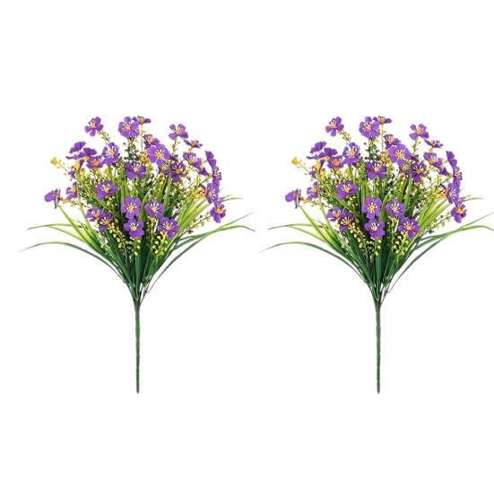 

2 шт. комплект искусственных цветов, устойчивые к ультрафиолетовому излучению, искусственные растения, не выцветающие искусственные цветы для дома, вазы, корзины, оконного ящика, наружного украшения