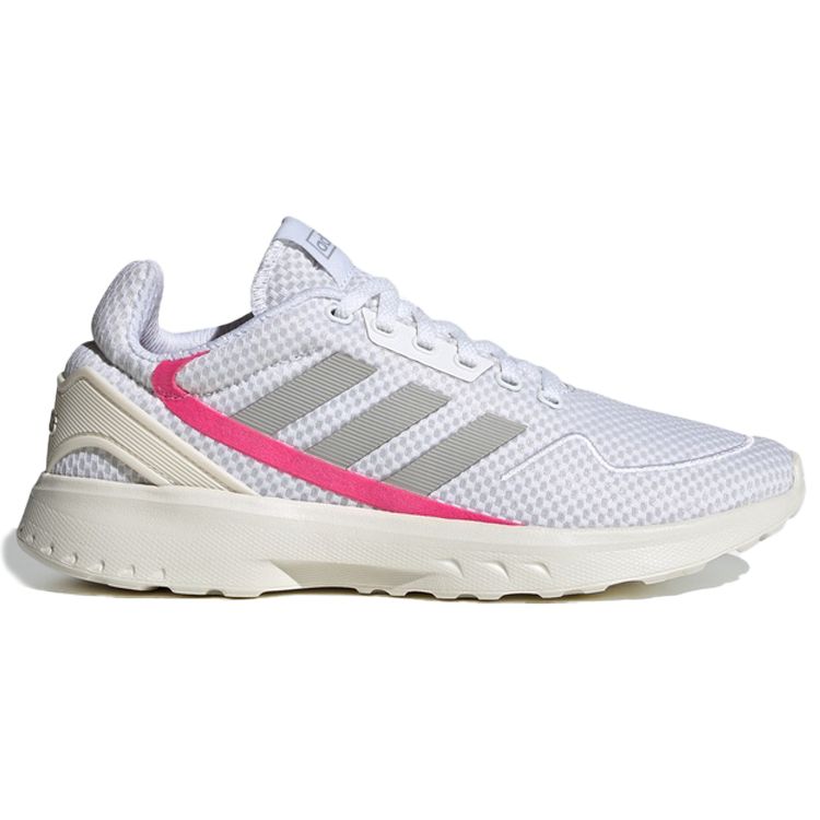 Adidas Neo Nebzed Comfortable Trendy Versatile Non-Slip Low-Top Running Shoes Women Sneaker Pink Gray EH2060