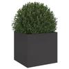 Vidaxl Donica, Czarna, 32X30X29 Cm, Stal