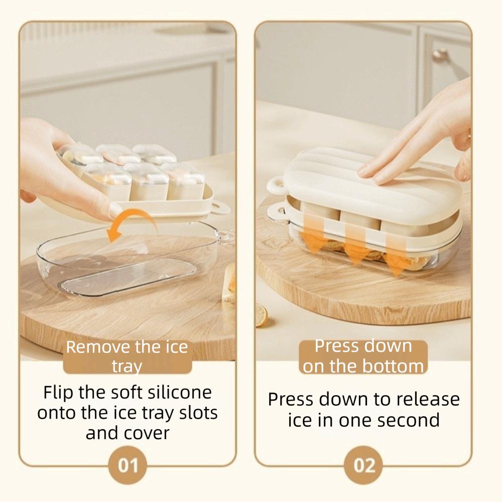 with Cover Little Bear Ice Grid Food Grade Ice Grid Tray Silicone Ice Cube Mold Summer Drink