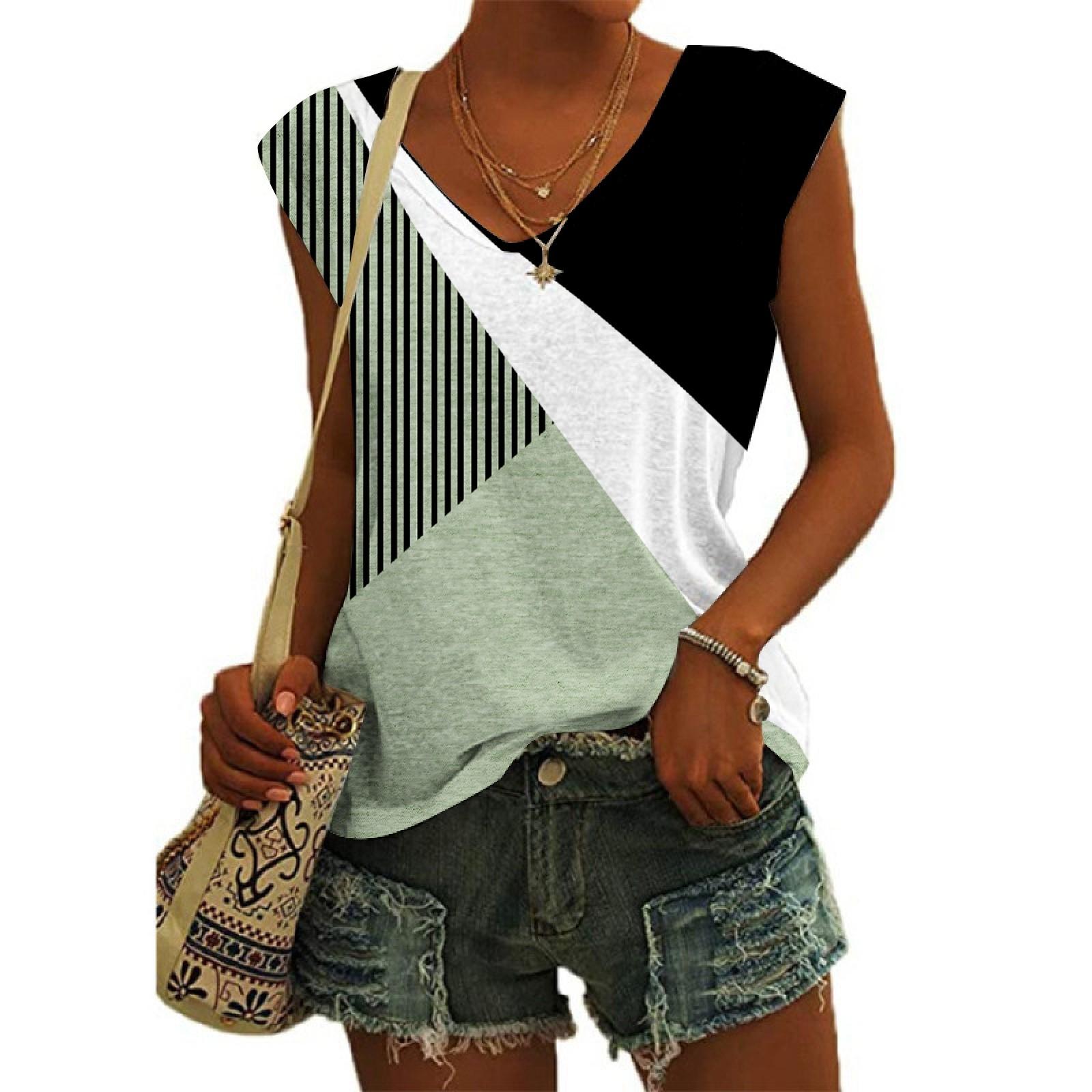 

Женский повседневный топ с v-образным вырезом и принтом, свободный пуловер, футболка с короткими рукавами L