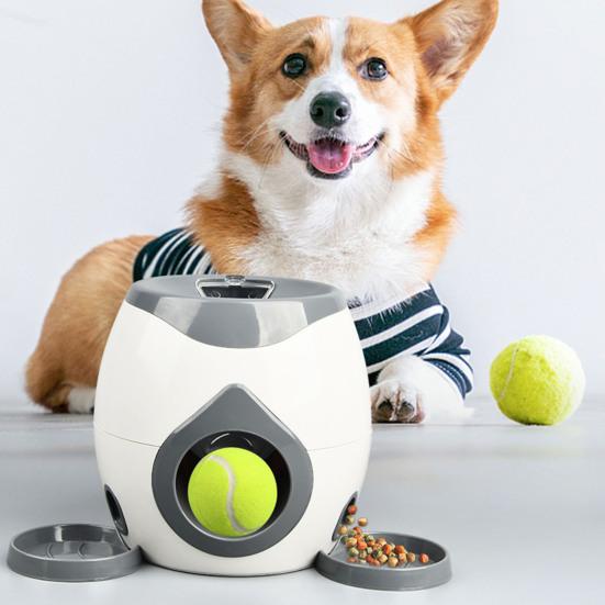 

Yousheng Automatic Dog Ball Launcher Interactive Tennis Ball Indoor Outdoor Thrower Dog Fetch Ball Play Game for Small And Medium Dogs темно-сірий