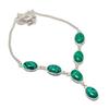 Natural Malachite Gemstone 925 Sterling Silver Jewelry Necklace 18" ASN-6047
