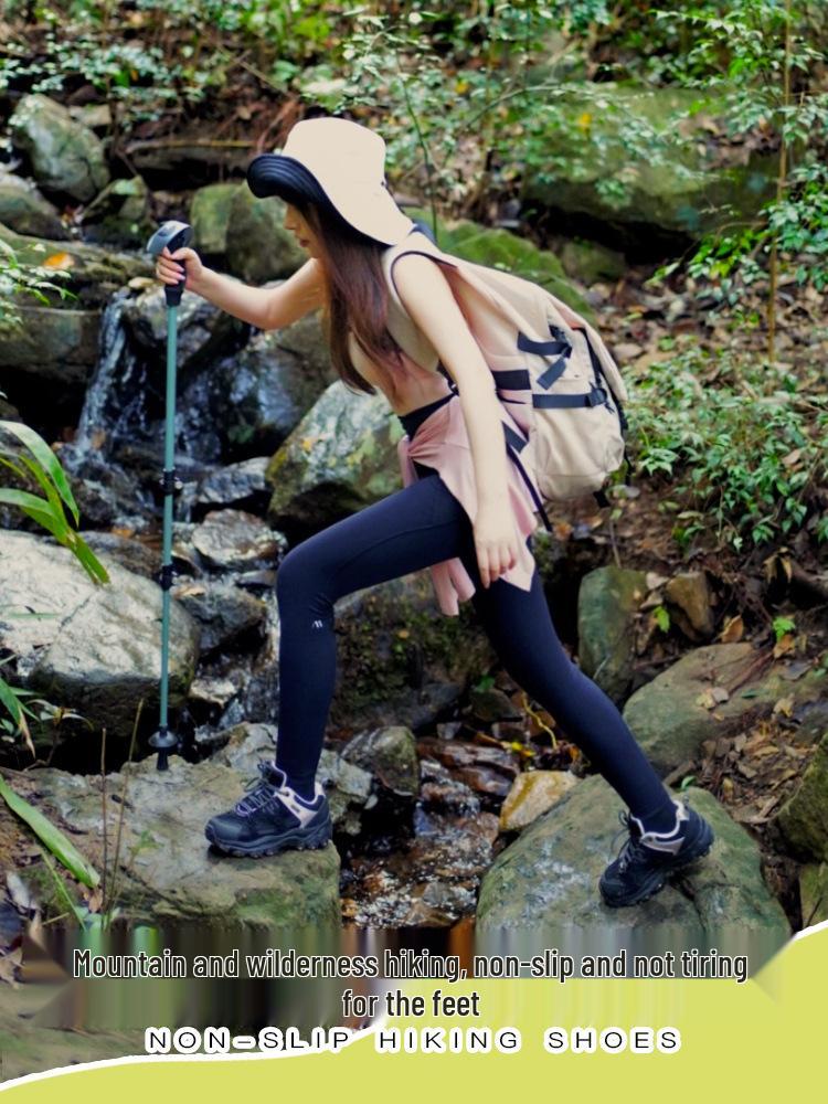 HanTu Women's Waterproof Hiking Shoes, Non-Slip, Lightweight, Breathable, Perfect for Outdoor Sports and Off-Road Climbing.