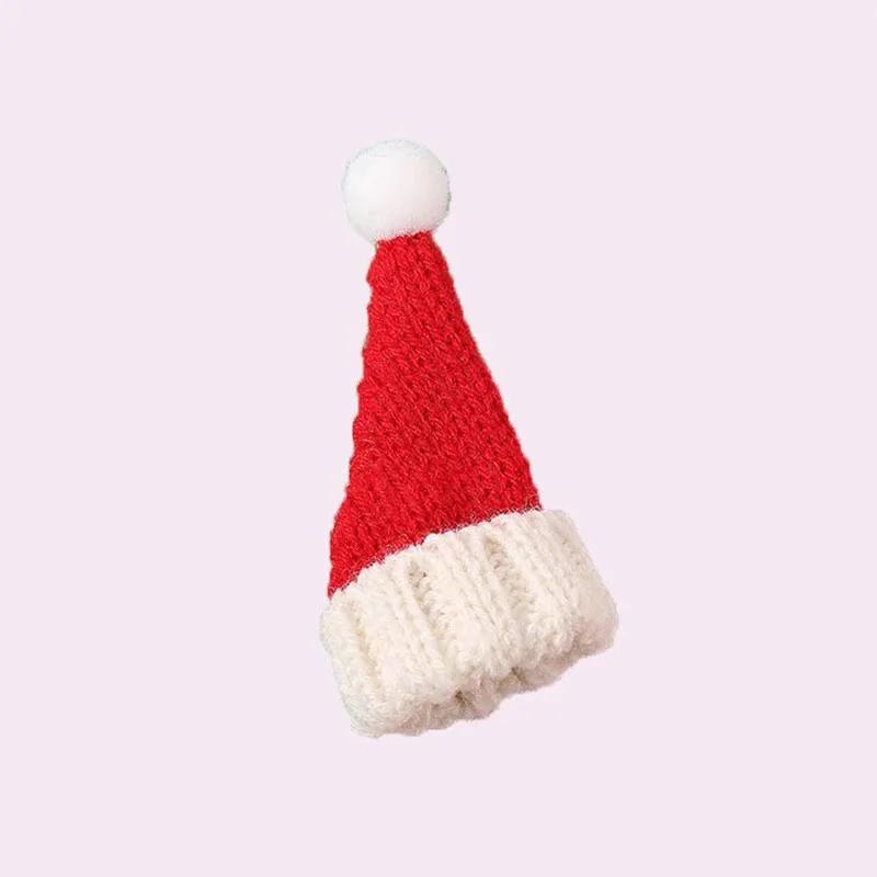 1pcs Christmas Wine Bottle Covers Mini Santa Hats Scarf Christmas Scarf Santa Hats for Dolls Home Decor Christmas Supplies