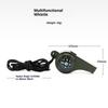 Three In One Multifunctional Outdoor Whistle With Compass Thermometer, Camping And Hiking Emergency Rescue Whistle