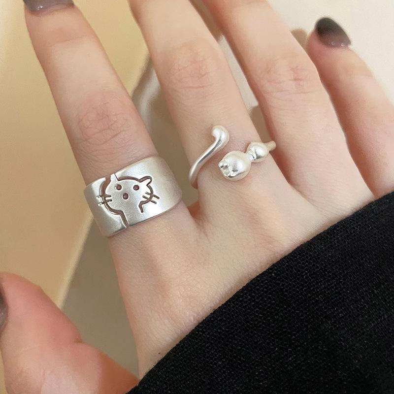 Sweet Adjustable Cat Ring: Childlike, Cute, and Charming Design