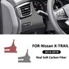 For Nissan X-TRAIL 2014-2018 Carbon Fiber Car Headlight Buttons Head Lamp Panel Trim Cover Decoration Sticker Interior Parts