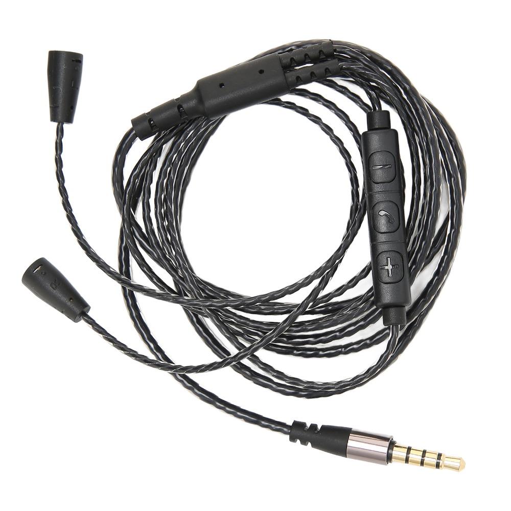 3.5mm Plug Braided Wire Headphone Replacement Cable for IE 8 IE 80 for Laptops