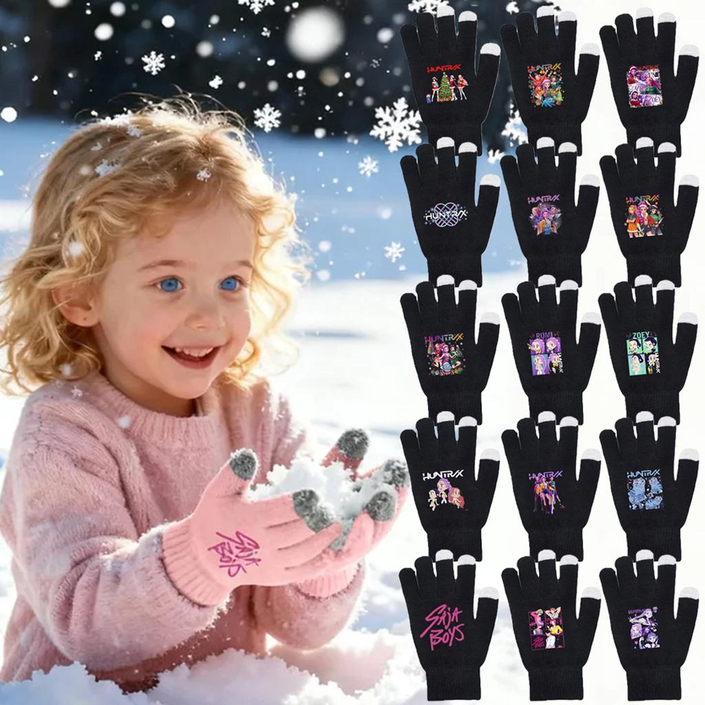 Children's Woolen Finger Gloves Smartphone Screen Gloves