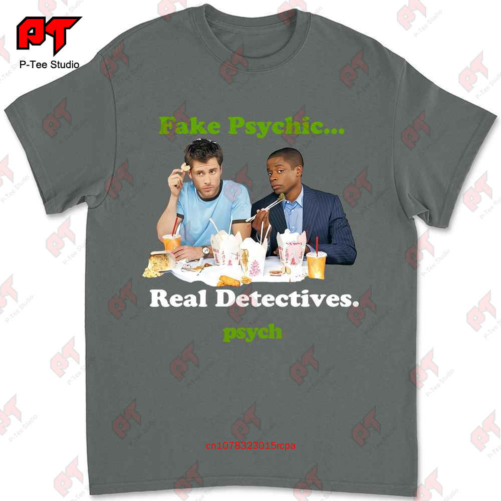 Psych Take Out Gus Shawn White Tshirt 3D47