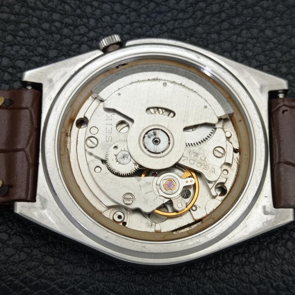 SEIKO 5 AUTOMATIC 7009A VINTAGE JAPAN MENS MAROON COLOR DIAL WATCH a701485-5