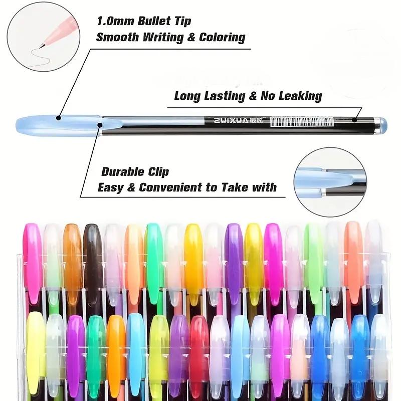 60pcs Unique Marker Pen Set | Glitter, Metallic, Neon, Pastel & Classic Shades | Perfect Art Gift for Adults & Students
