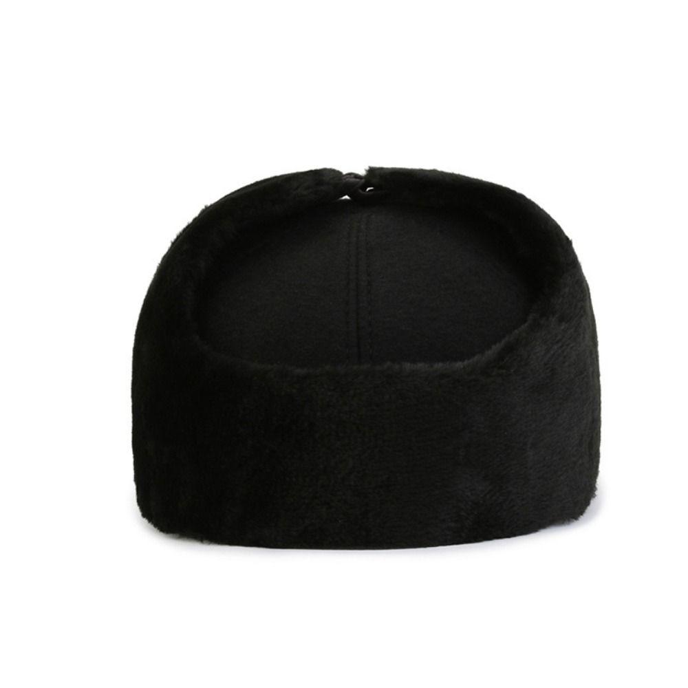 Bomull Plysch Vinter Herrhatt Vindtät Öronlappar Mössor Skidtillbehör Päls Öronlappsmössa Äldre