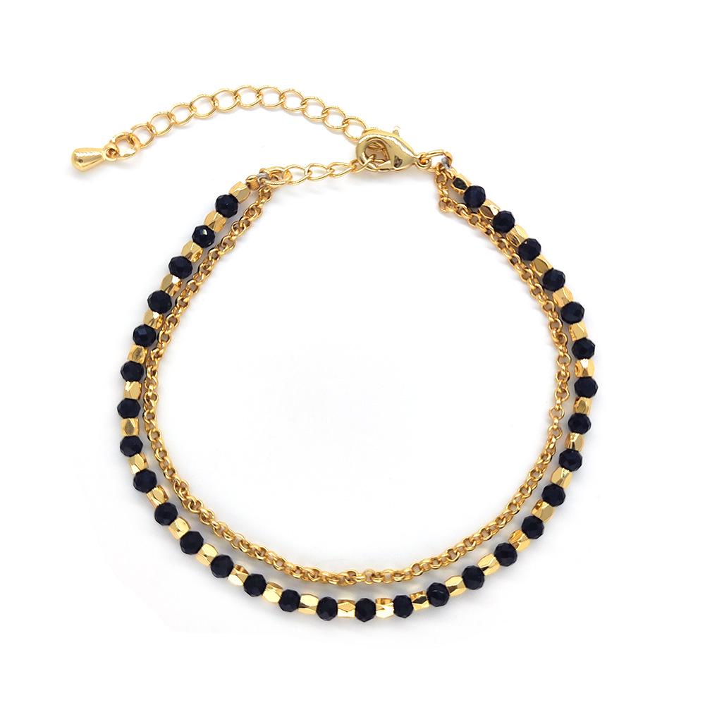 Women's Bohemian Multi-Layered Natural Tourmaline Beaded Bracelet