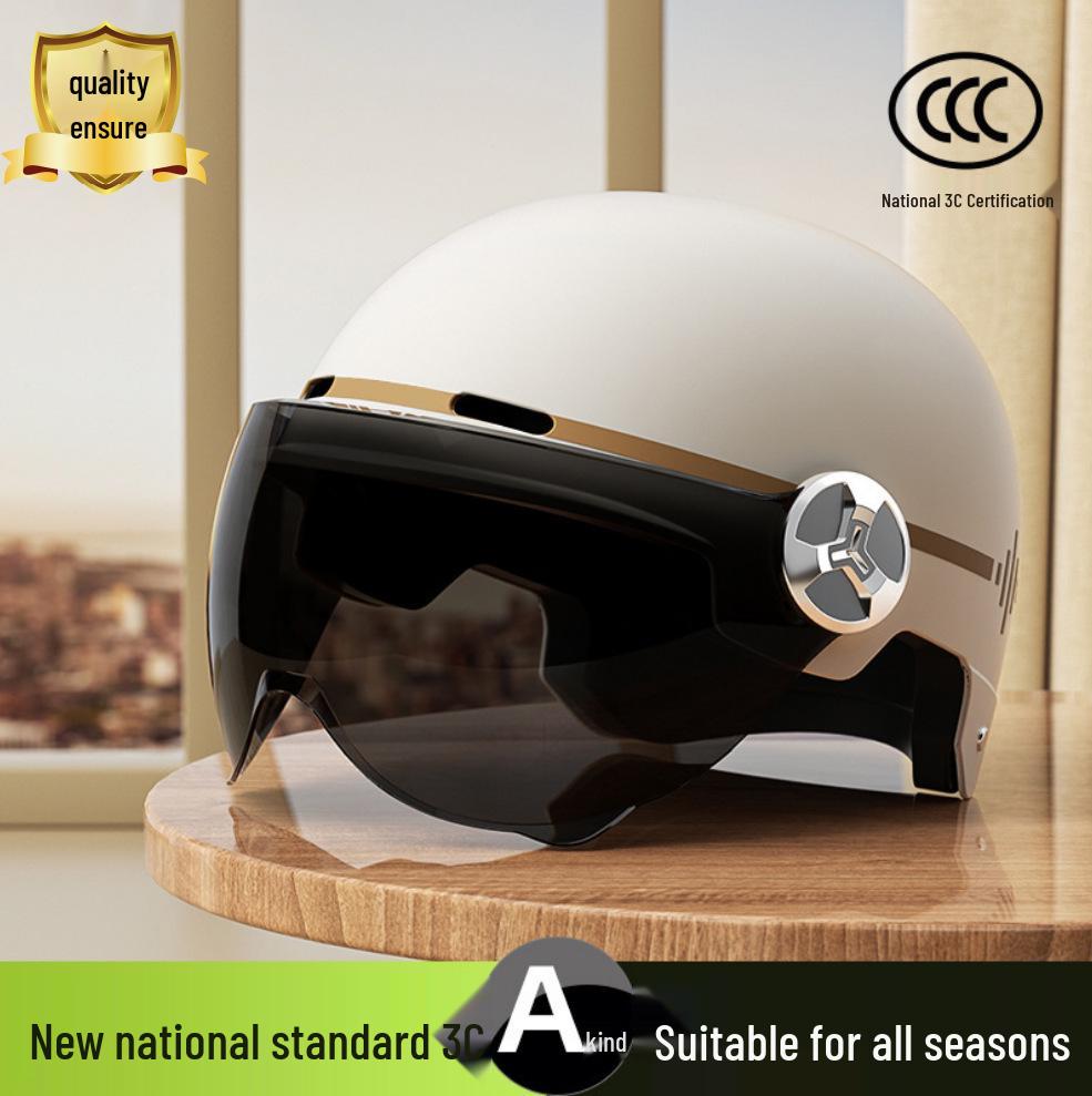 3C Universal Safety Helmet for Electric Scooters & Motorcycles - Summer Half Helmet for Men & Women