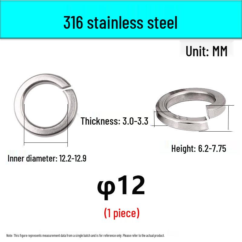 304/316 Stainless Steel Spring Lock Washers - Standard Type