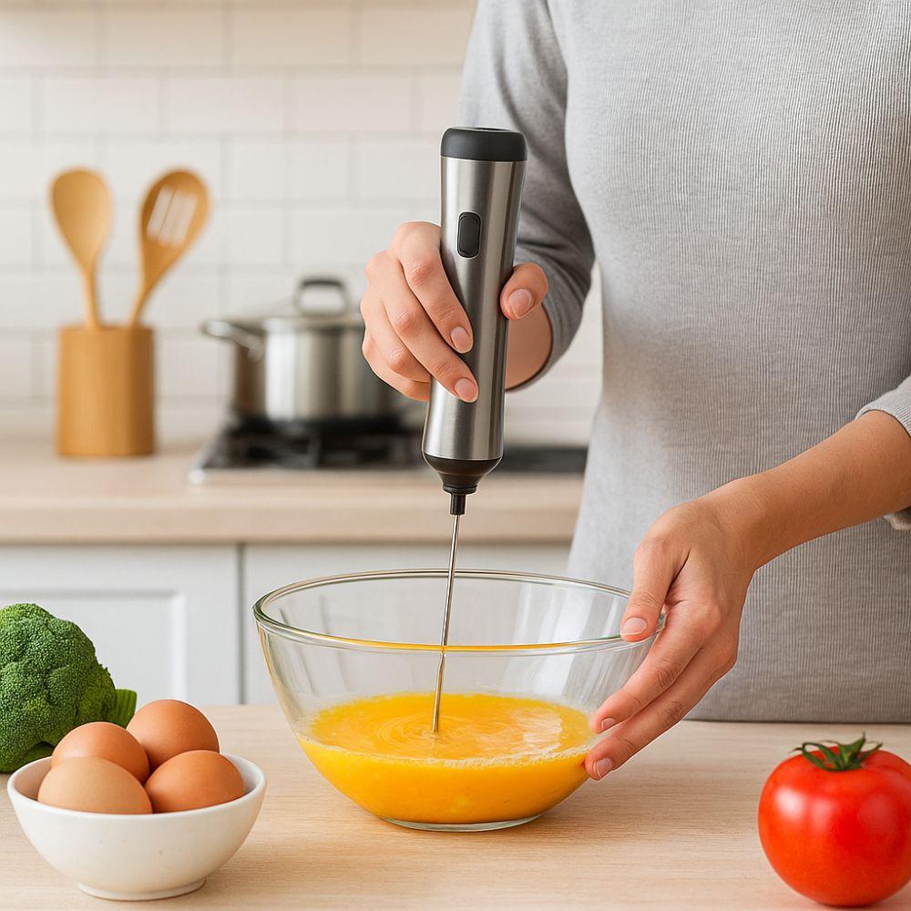 Handlicher Eieraufschläger USB-Aufladung Milchaufschäumer Einfach zu bedienen Getränkemixer Home Barista